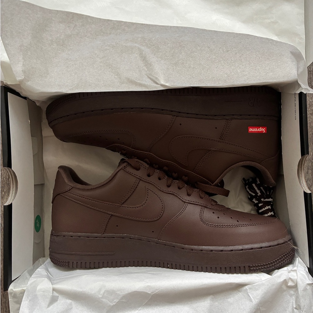 Supreme Nike Air Force 1 Brown - 10.5